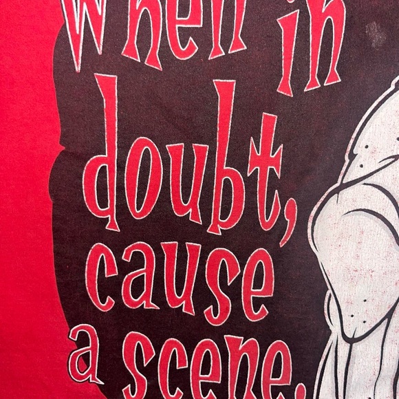 Vintage 90s 101 Dalmatians Cruella De Vil When In Doubt Cause A Scene T-Shirt - Picture 4 of 8